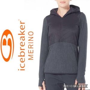 ICEBREAKER Women's MerinoLOFT Descender Hybrid Long Sleeve size medium
